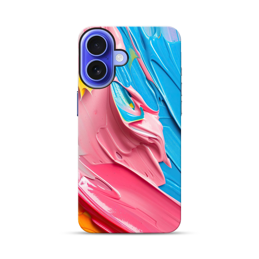 抽象ペイント模様 iPhone 17オリジナル耐衝撃ケース