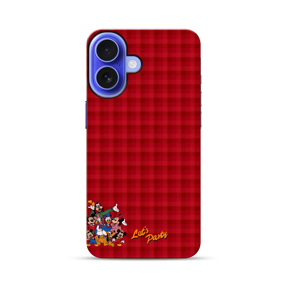 赤黒チェックのミッキー iPhone 17オリジナル耐衝撃ケース