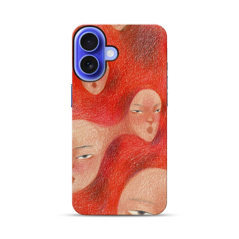 赤い繋がりの顔 iPhone 17オリジナル耐衝撃ケース