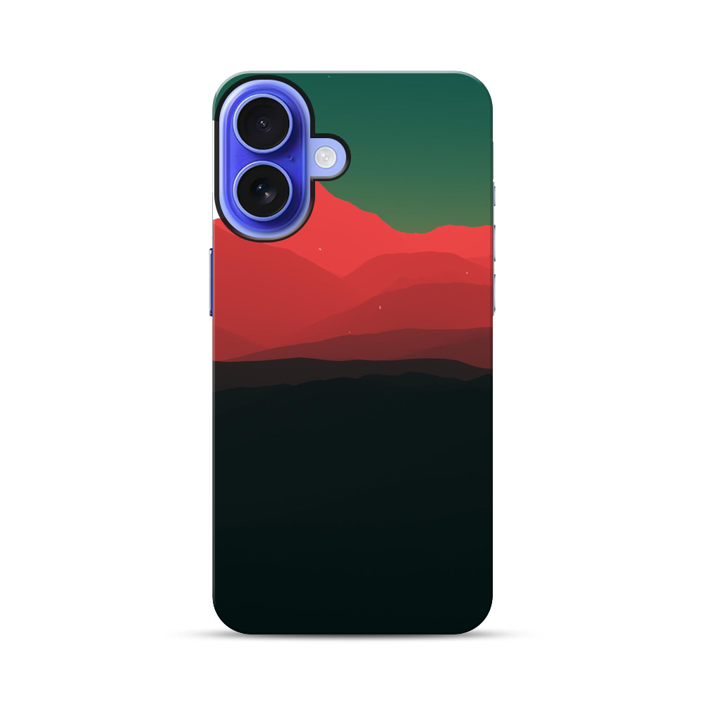 赤い山の風景 iPhone 17オリジナル耐衝撃ケース
