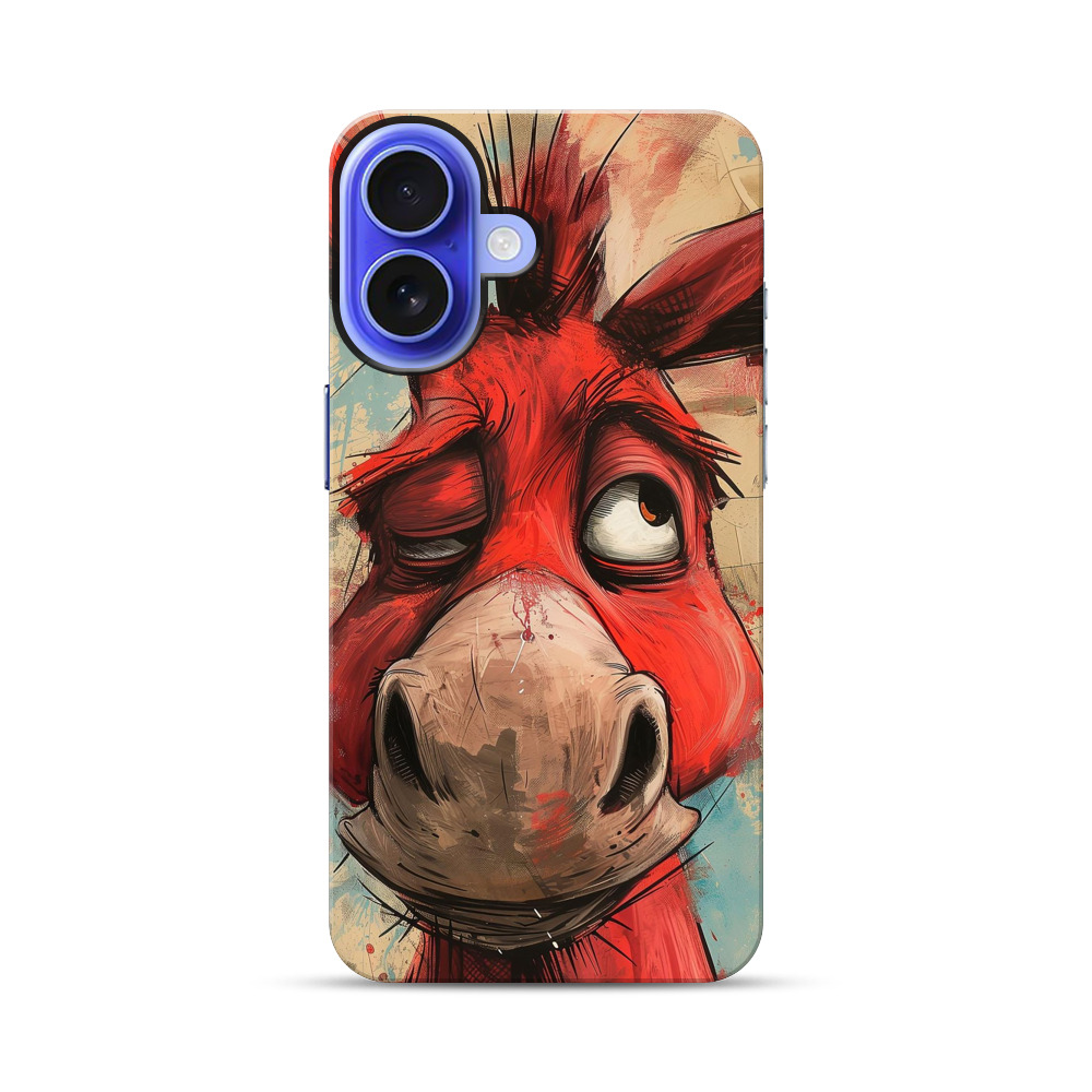 ウィンク赤いロバ iPhone 17オリジナル耐衝撃ケース