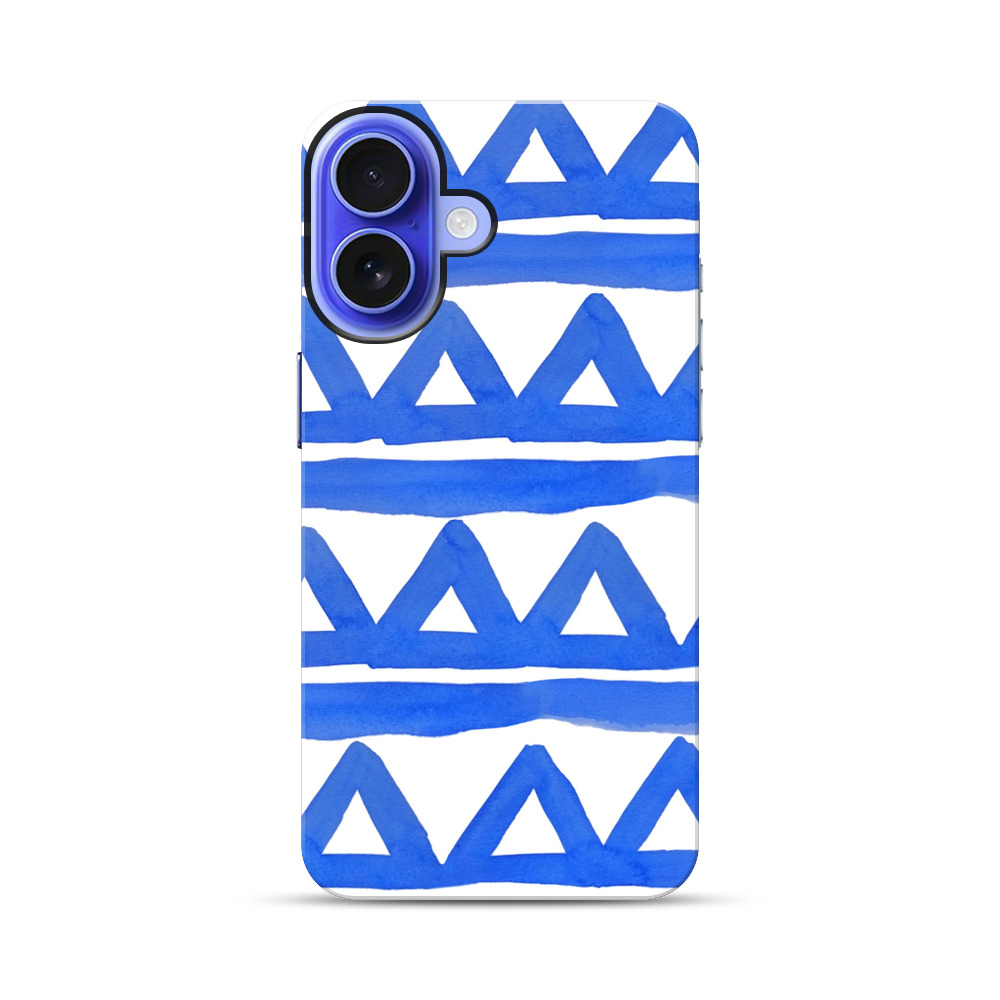 青い柄のデザイン iPhone 17オリジナル耐衝撃ケース