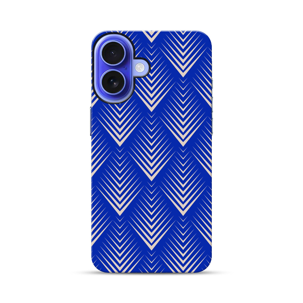青い幾何学模様 iPhone 17オリジナル耐衝撃ケース