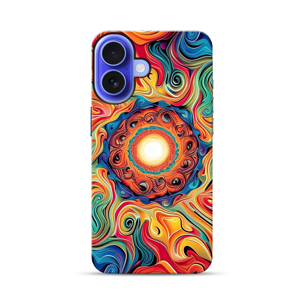 鮮やかな渦巻き模様 iPhone 17オリジナル耐衝撃ケース