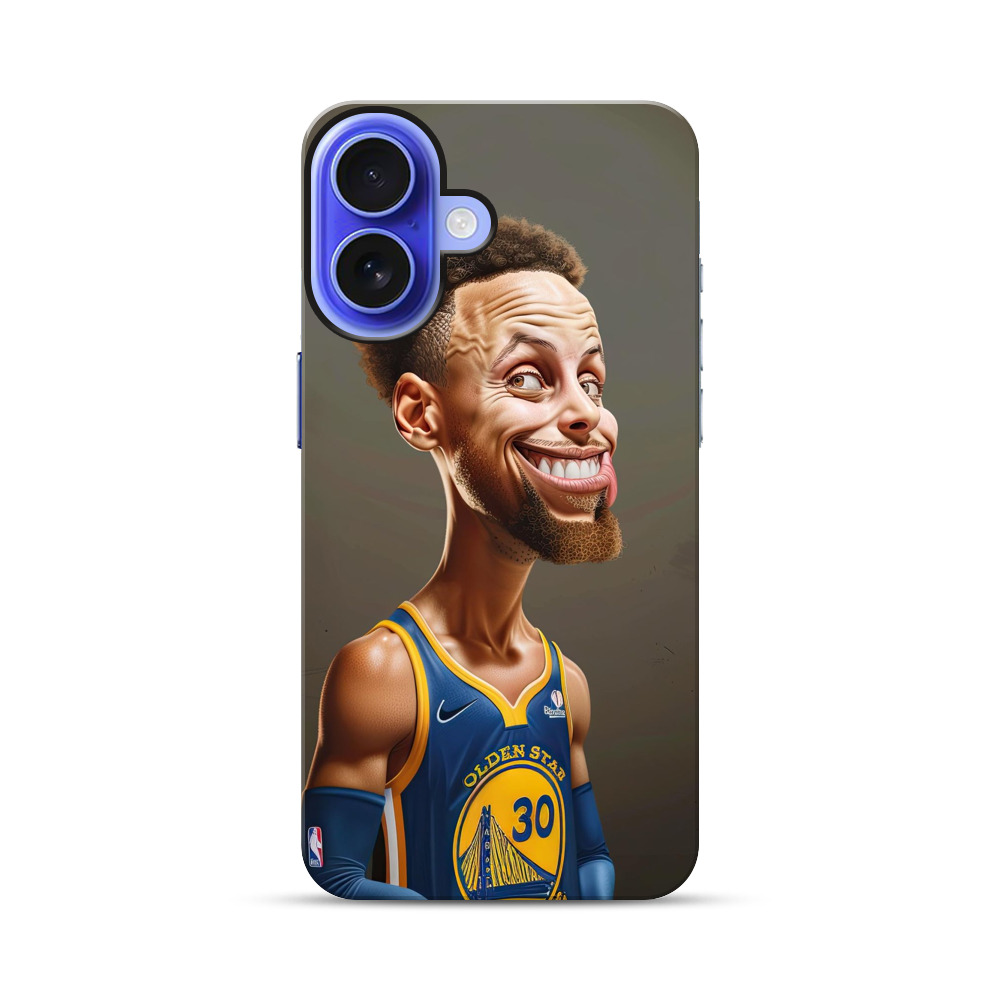 バスケットボール選手の似顔絵 iPhone 17オリジナル耐衝撃ケース