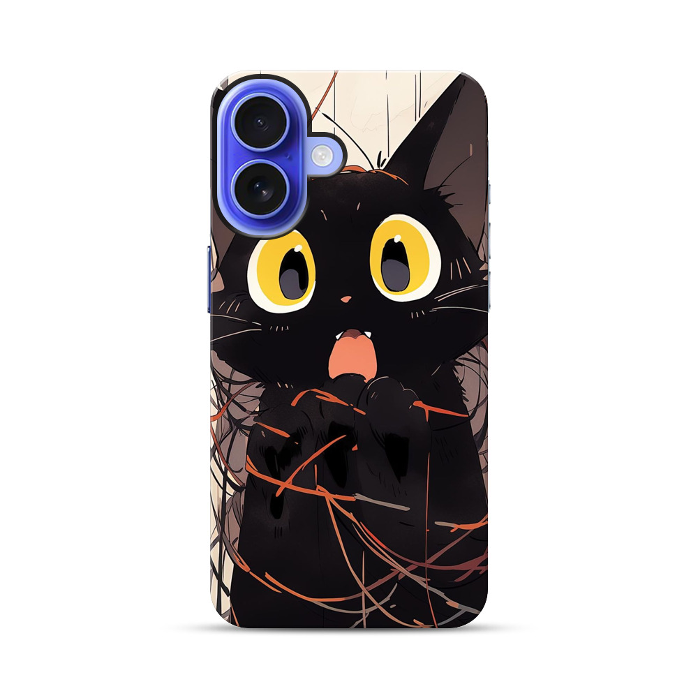 びっくり黒猫 iPhone 17オリジナル耐衝撃ケース