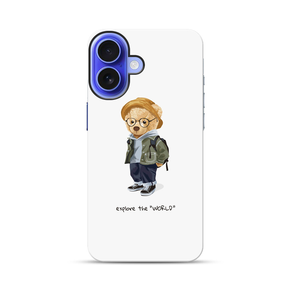 冒険するかわいいクマのキャラクター iPhone 17オリジナル耐衝撃ケース