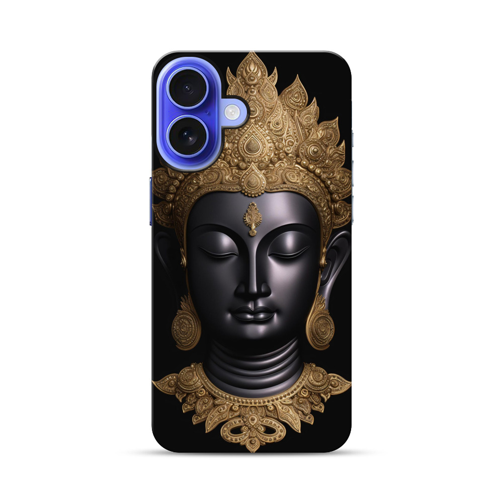 黒と金の仏像飾り iPhone 17オリジナル耐衝撃ケース