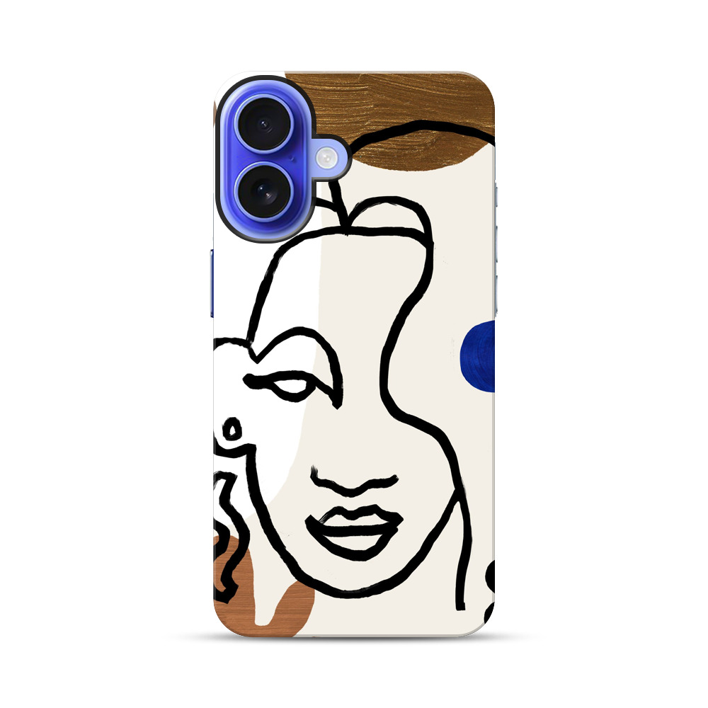 抽象的な女性の顔 iPhone 17オリジナル耐衝撃ケース