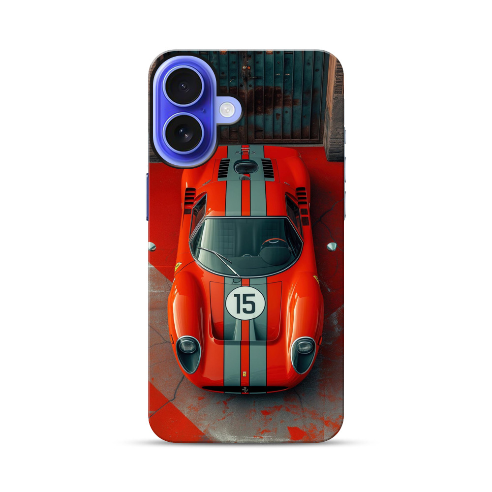 オレンジクラシックカー iPhone 17オリジナル耐衝撃ケース