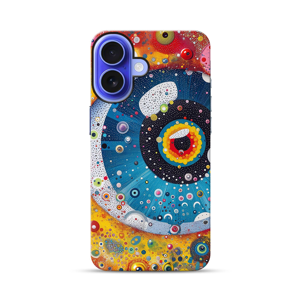 カラフルな目の抽象画 iPhone 17オリジナル耐衝撃ケース