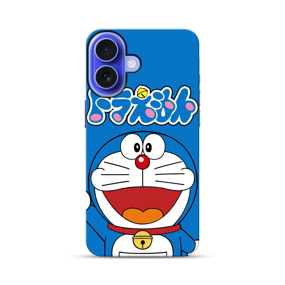 ドラえもんのロゴと顔 iPhone 17オリジナル耐衝撃ケース