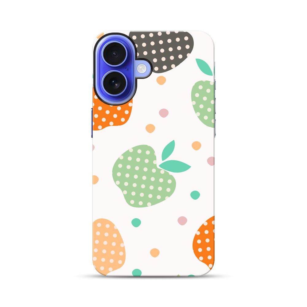 ドット柄のりんごのパターン iPhone 17オリジナル耐衝撃ケース