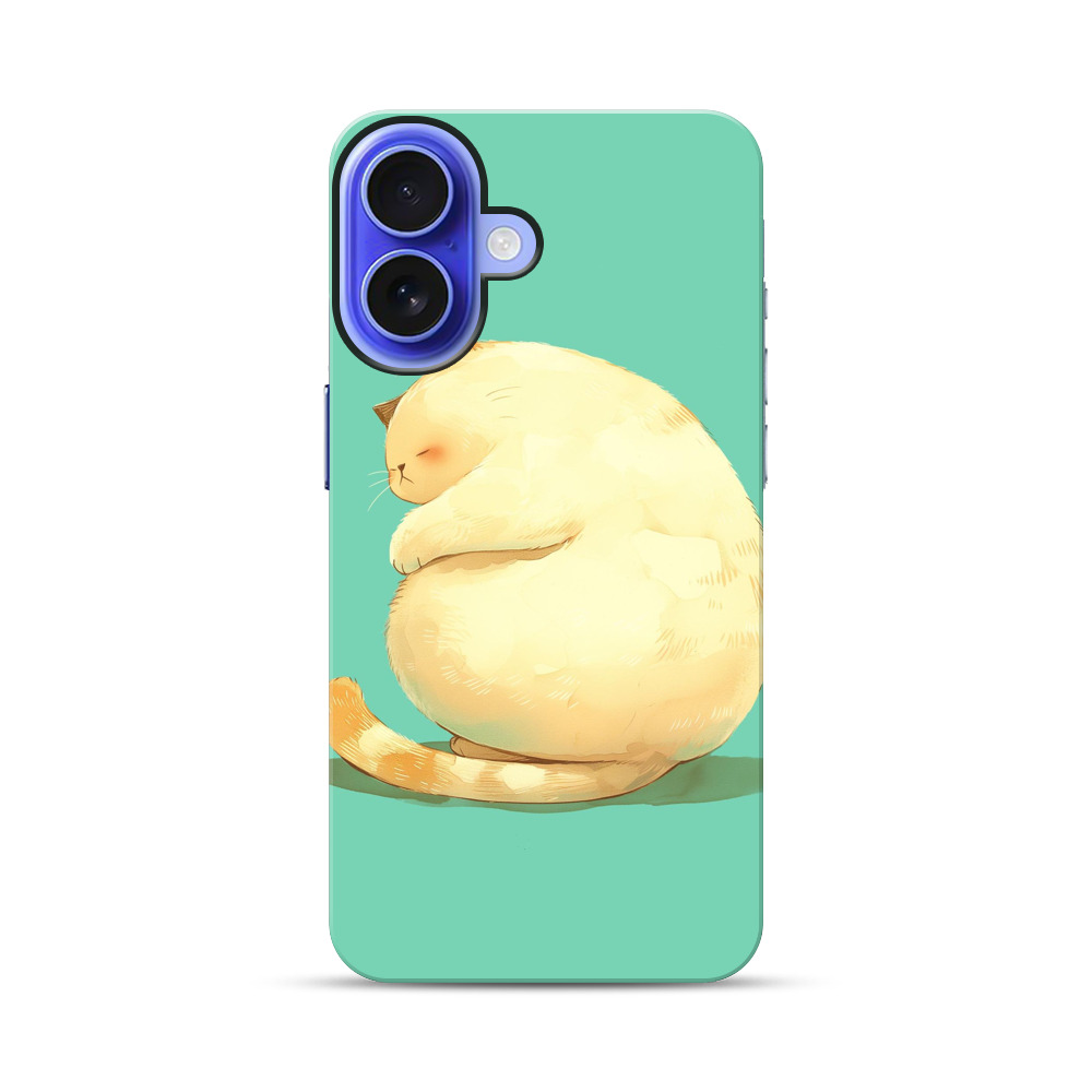 ふっくら眠る可愛い猫 iPhone 17オリジナル耐衝撃ケース