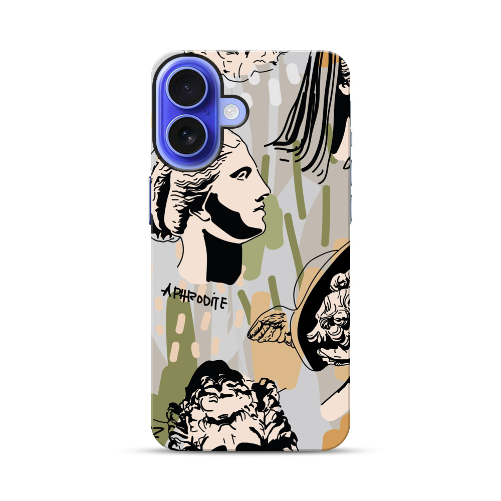ギリシャ神話の彫刻顔 iPhone 17オリジナル耐衝撃ケース