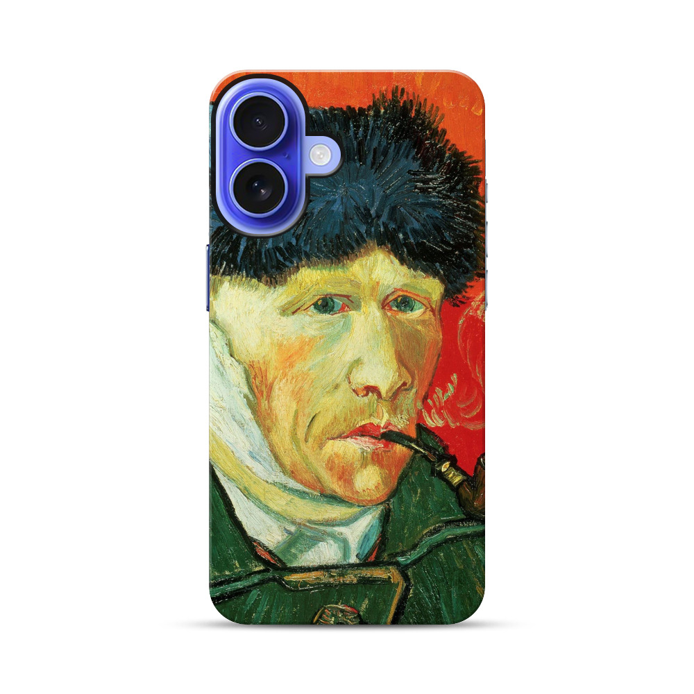 包帯の耳とパイプの自画像 iPhone 17オリジナル耐衝撃ケース