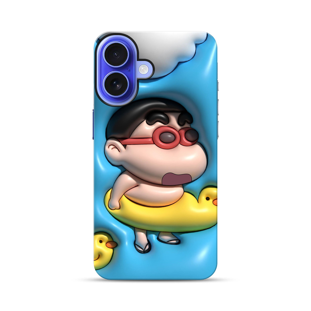 アヒル浮き輪のキャラクター iPhone 17オリジナル耐衝撃ケース