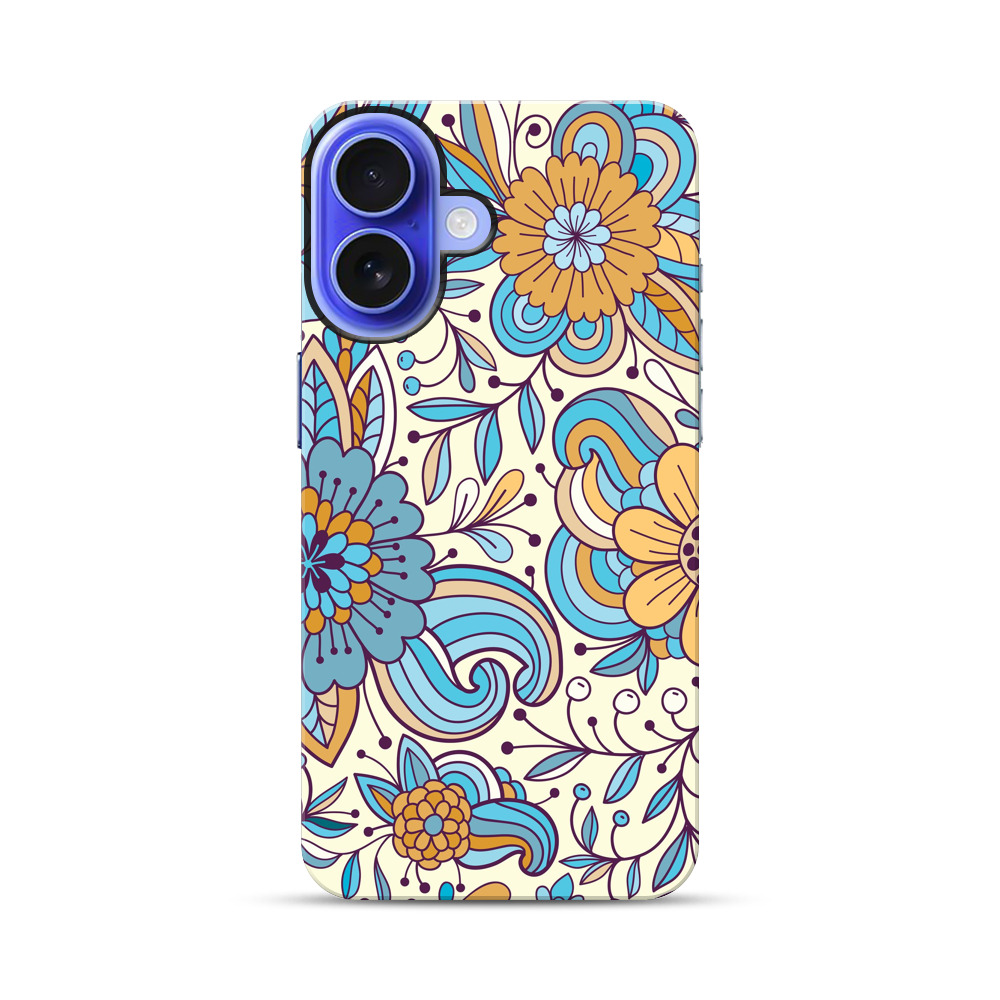 花のパターン iPhone 17オリジナル耐衝撃ケース