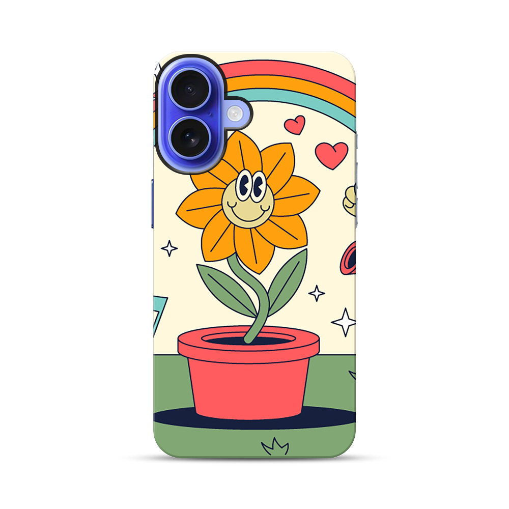 花と虹のイラスト smiley-flower 花と虹のイラスト smiley-flower