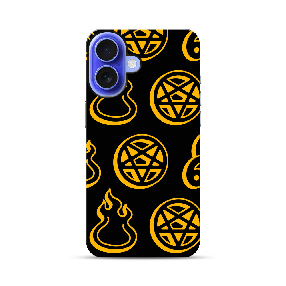 ハロウィンの悪魔のパターン iPhone 17オリジナル耐衝撃ケース