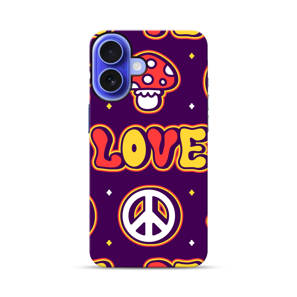 ヒッピー風レトロパターン iPhone 17オリジナル耐衝撃ケース