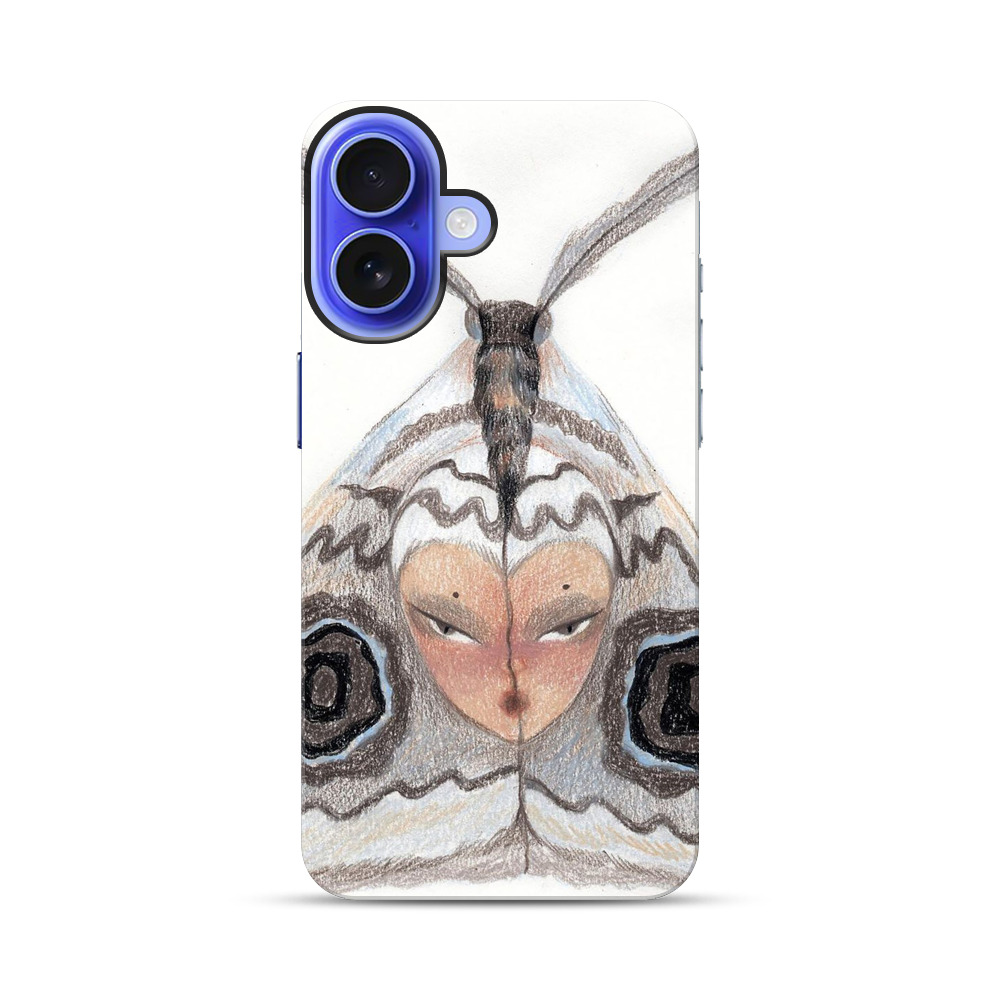 人面蛾のイラスト iPhone 17オリジナル耐衝撃ケース