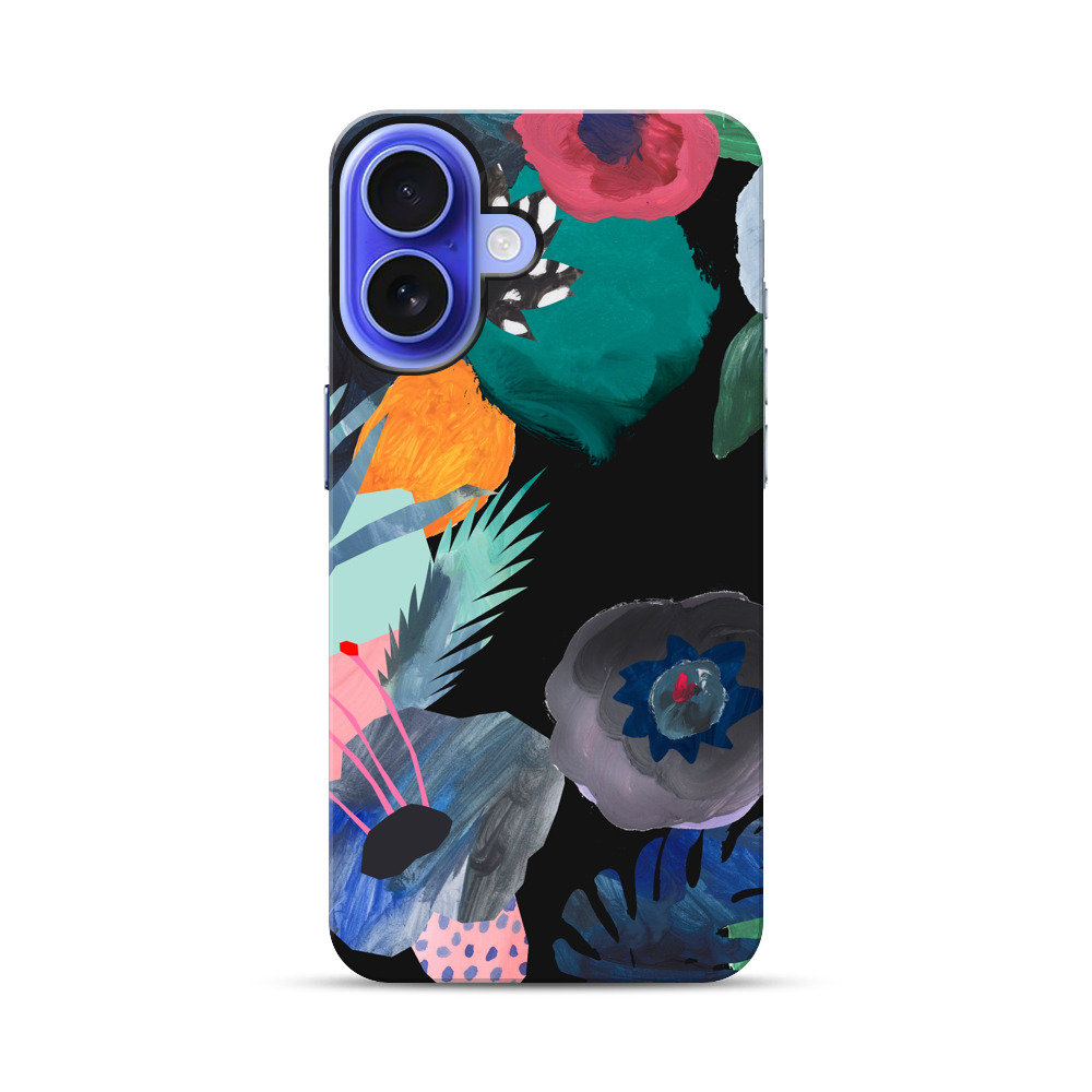 カラフルな花と葉 iPhone 17オリジナル耐衝撃ケース