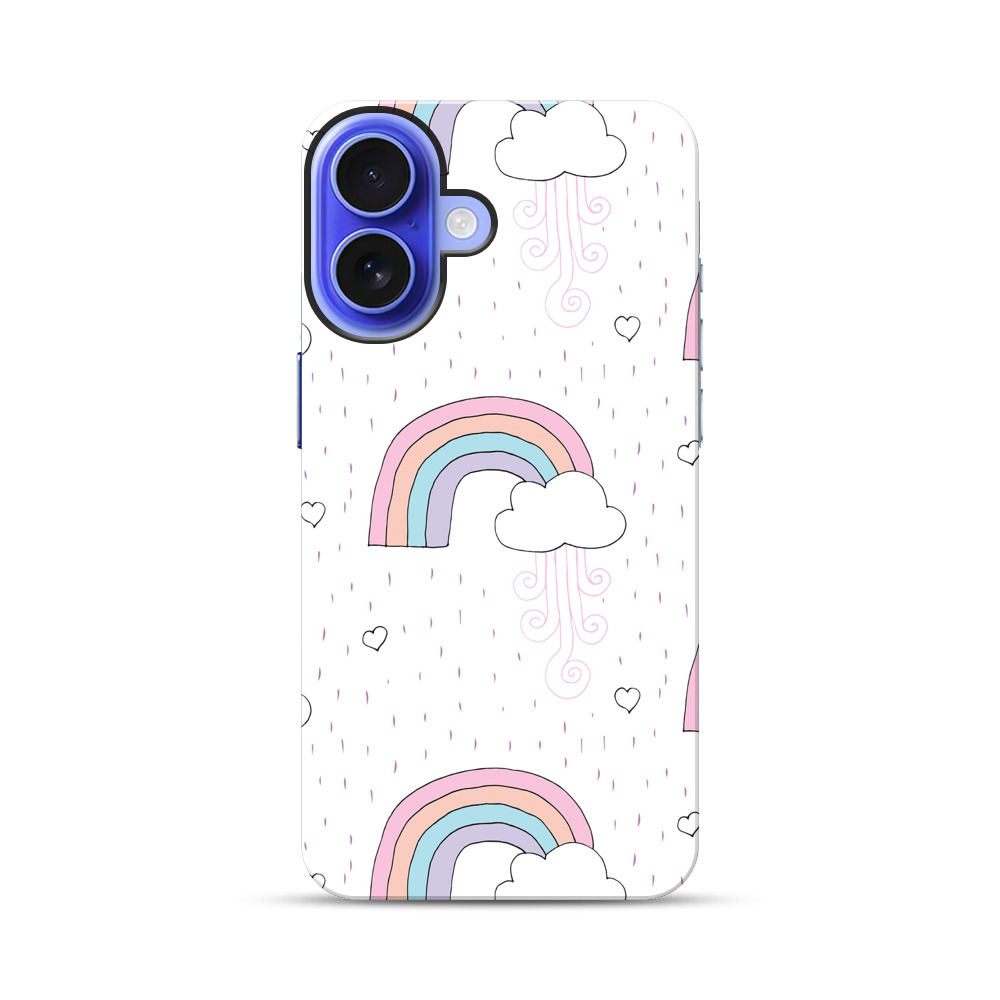 カラフルな虹と雲のパターン rainbow-rain カラフルな虹と雲のパターン rainbow-rain