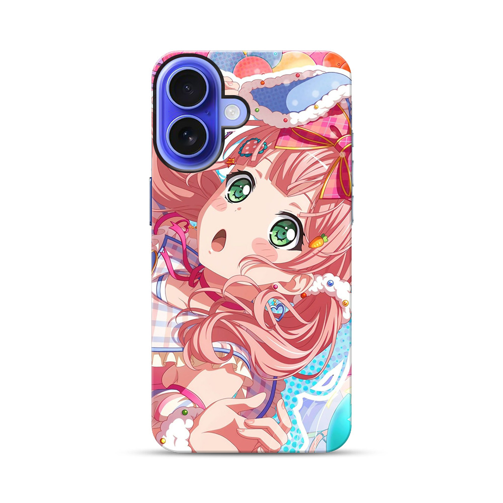 カラフルな風船とかわいい女の子 iPhone 17オリジナル耐衝撃ケース