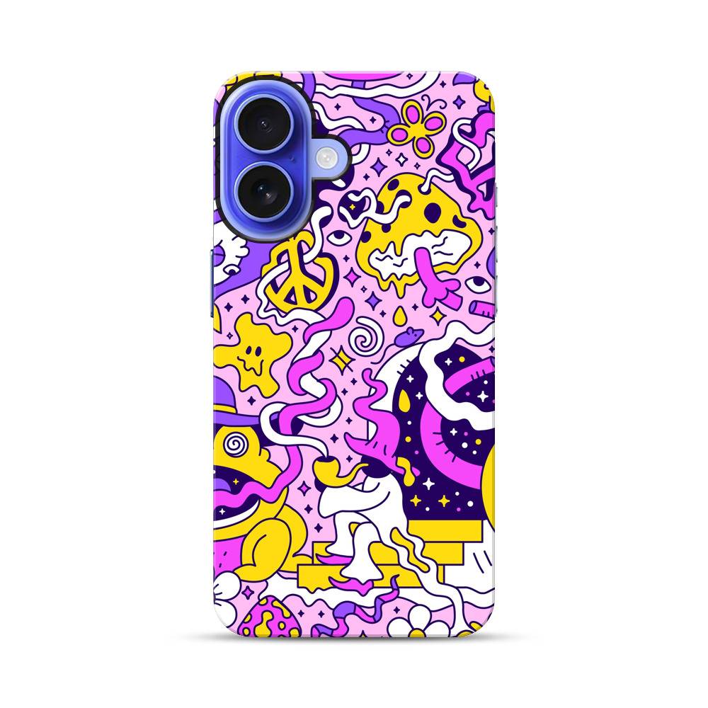 カラフルな不思議キャラクターの集合 iPhone 17オリジナル耐衝撃ケース