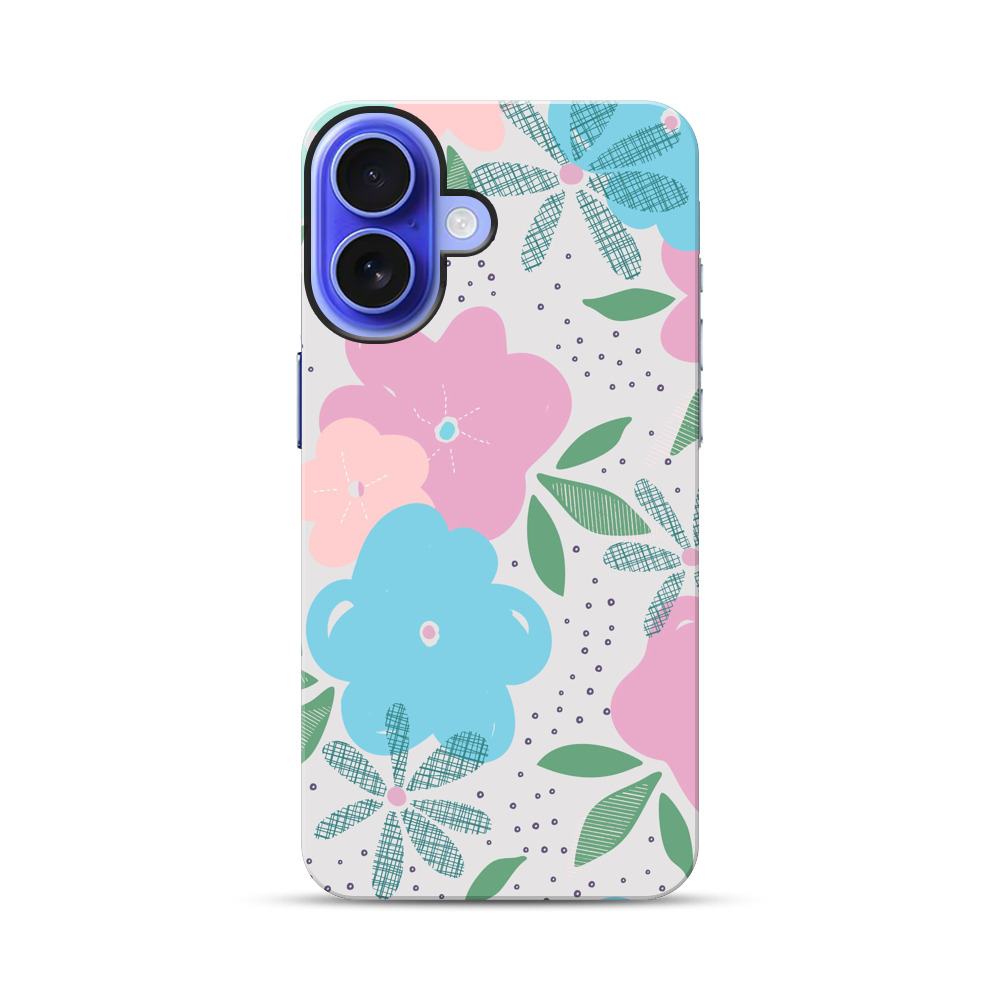 カラフルな花柄模様 iPhone 17オリジナル耐衝撃ケース