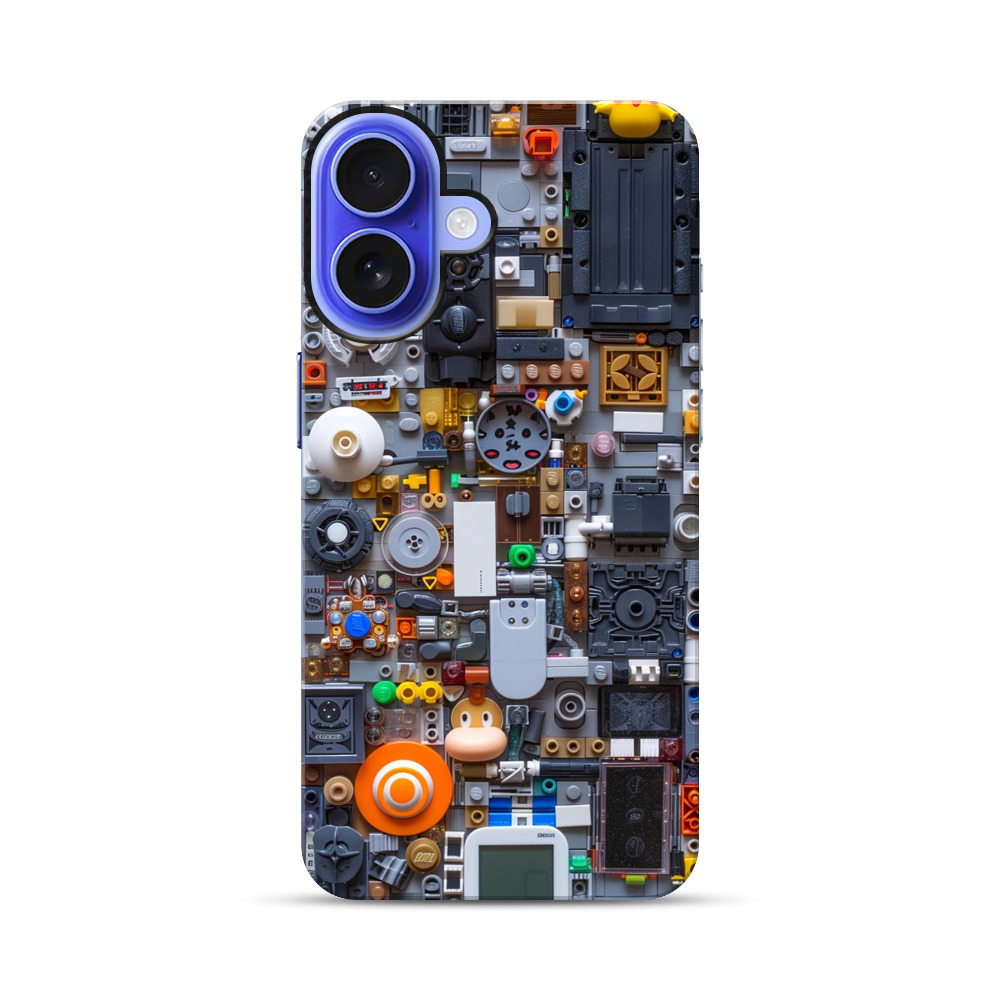カラフルな部品アート iPhone 17オリジナル耐衝撃ケース