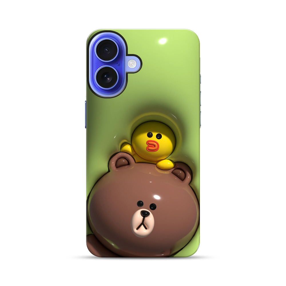 かわいいアヒルとクマ iPhone 17オリジナル耐衝撃ケース