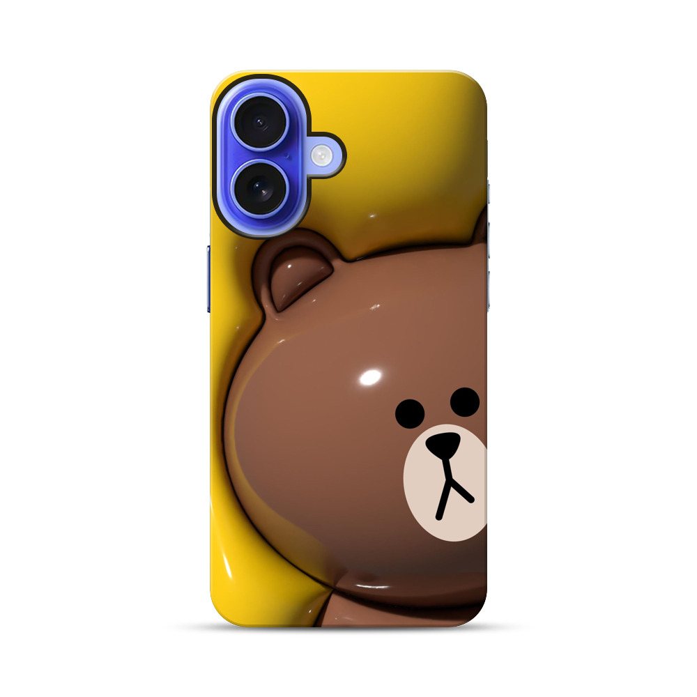 かわいいブラウンベア iPhone 17オリジナル耐衝撃ケース