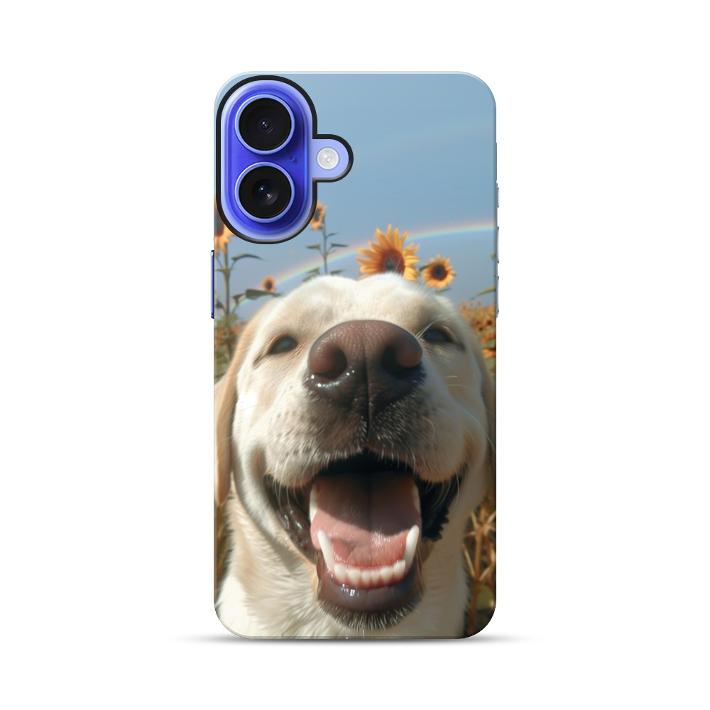 ひまわりと犬 iPhone 17オリジナル耐衝撃ケース