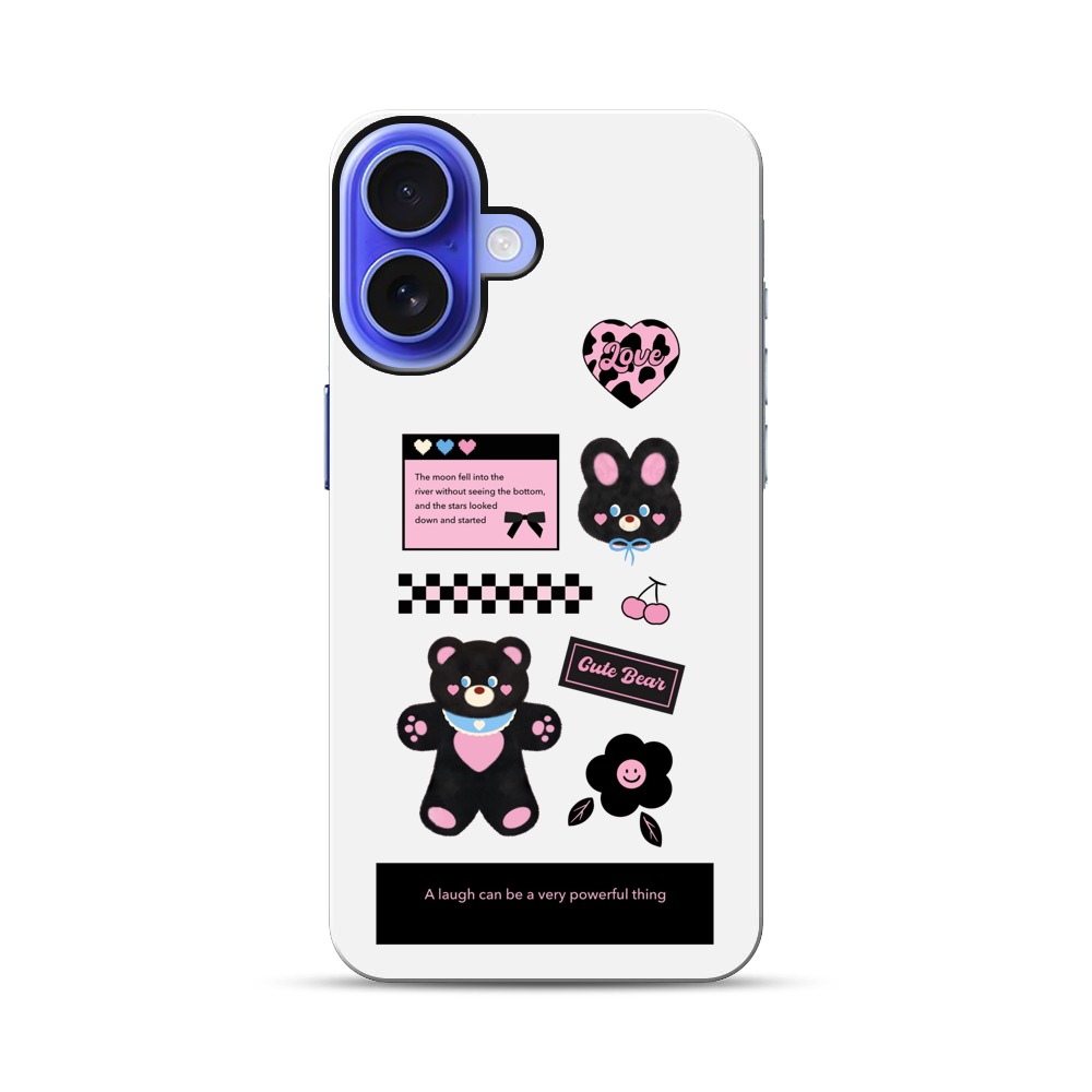 かわいいクマ iPhone 17オリジナル耐衝撃ケース