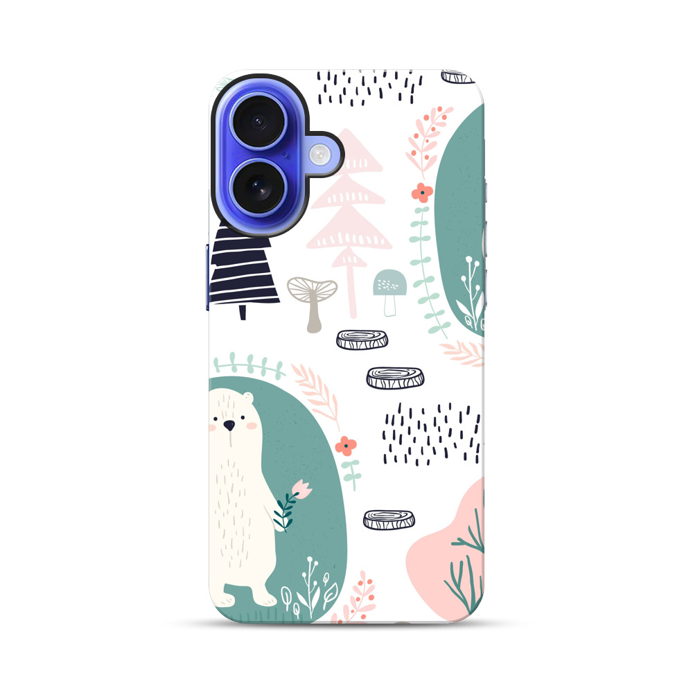 かわいいクマのデザイン iPhone 17オリジナル耐衝撃ケース