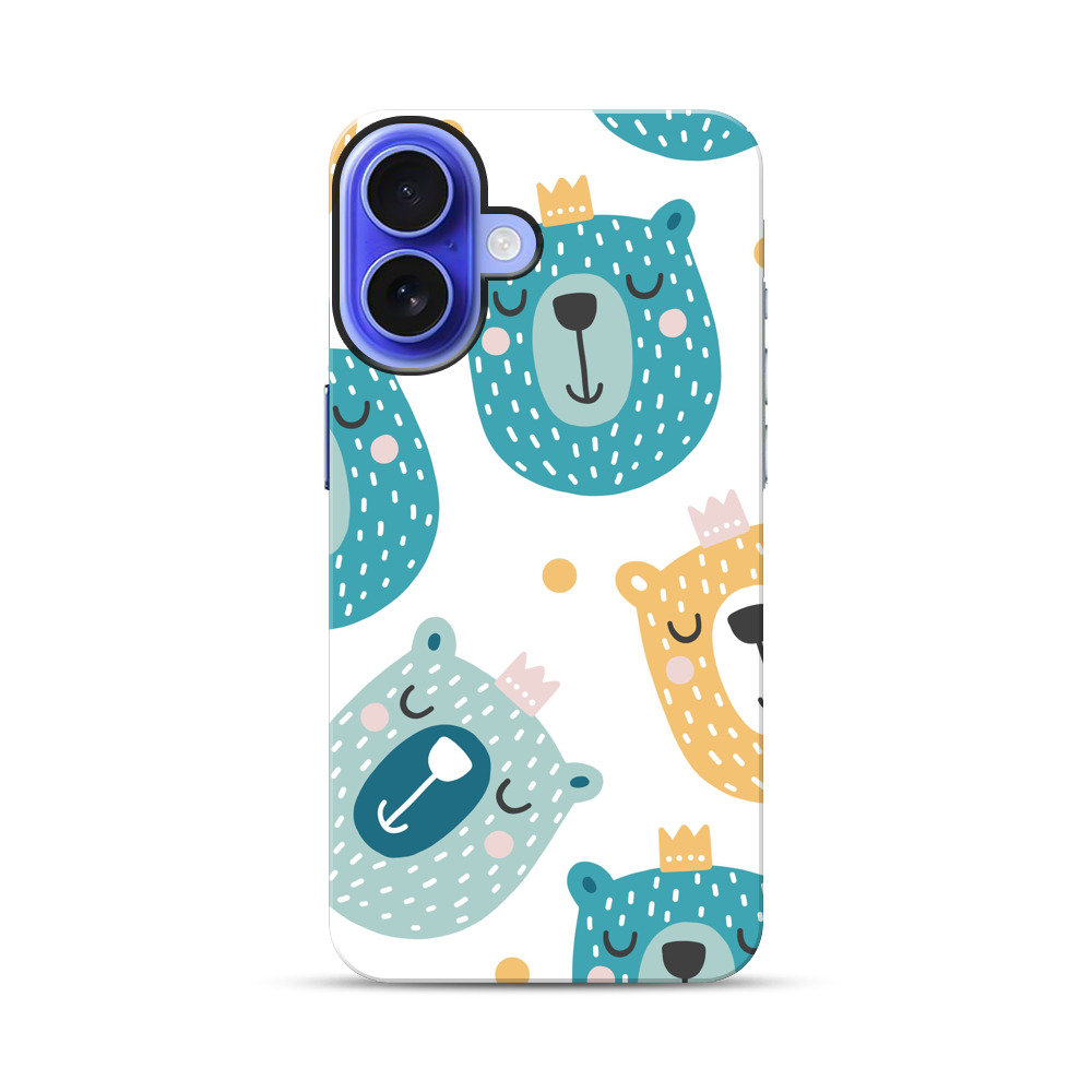 かわいいクマのパターン iPhone 17オリジナル耐衝撃ケース