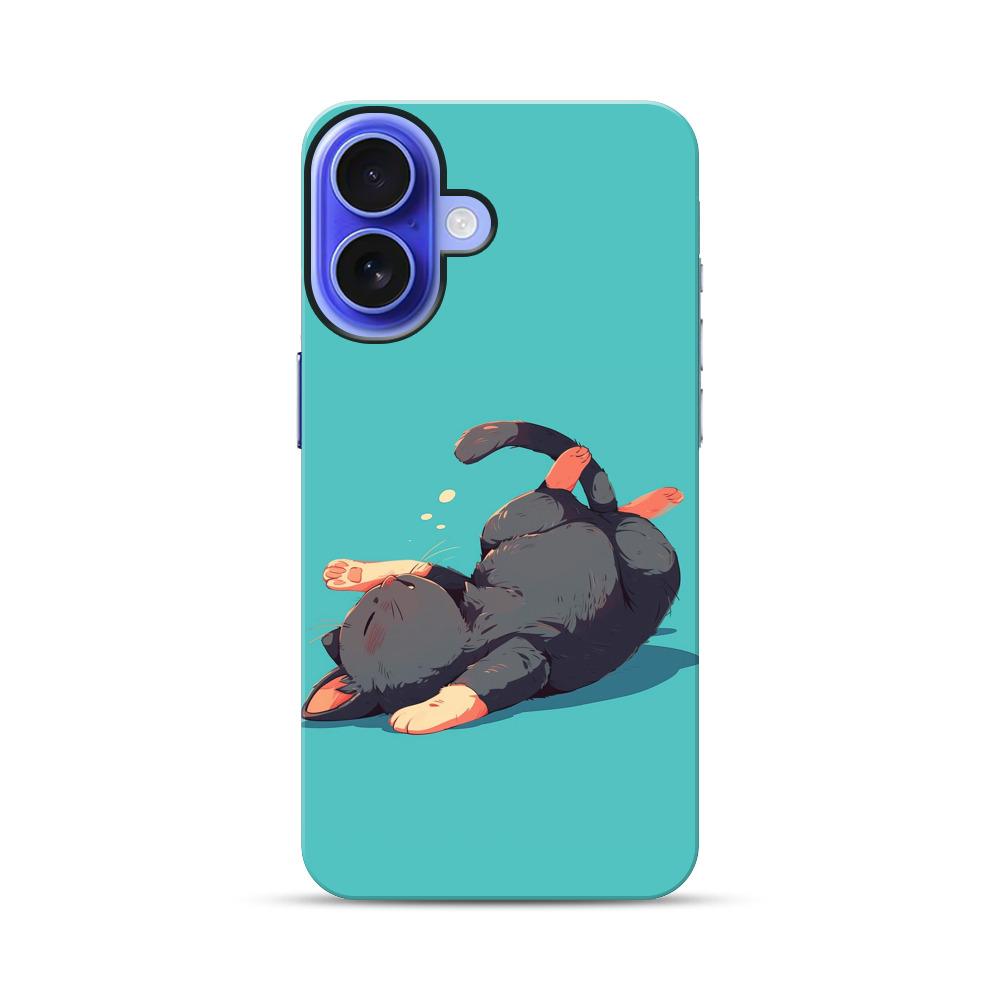 かわいい黒猫 iPhone 17オリジナル耐衝撃ケース