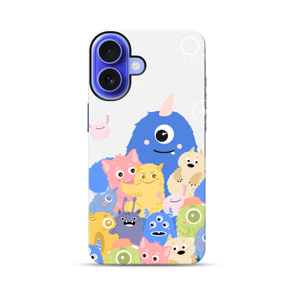 かわいいモンスターの集合 iPhone 17オリジナル耐衝撃ケース