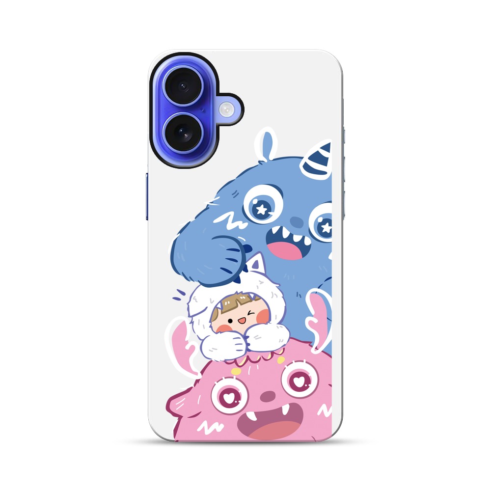 かわいいモンスターと子ども iPhone 17オリジナル耐衝撃ケース