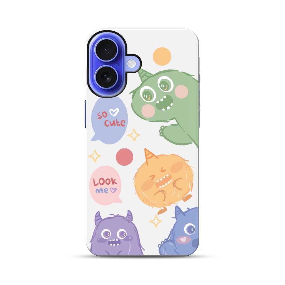 かわいいモンスターのイラスト iPhone 17オリジナル耐衝撃ケース