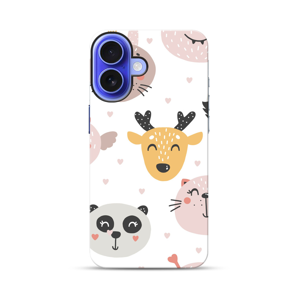 かわいい動物の顔 iPhone 17オリジナル耐衝撃ケース