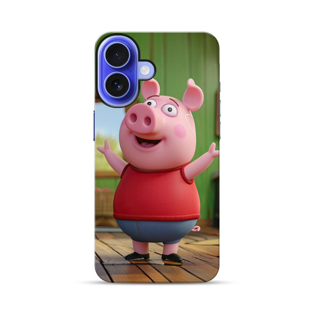 かわいくて元気なブタ iPhone 17オリジナル耐衝撃ケース