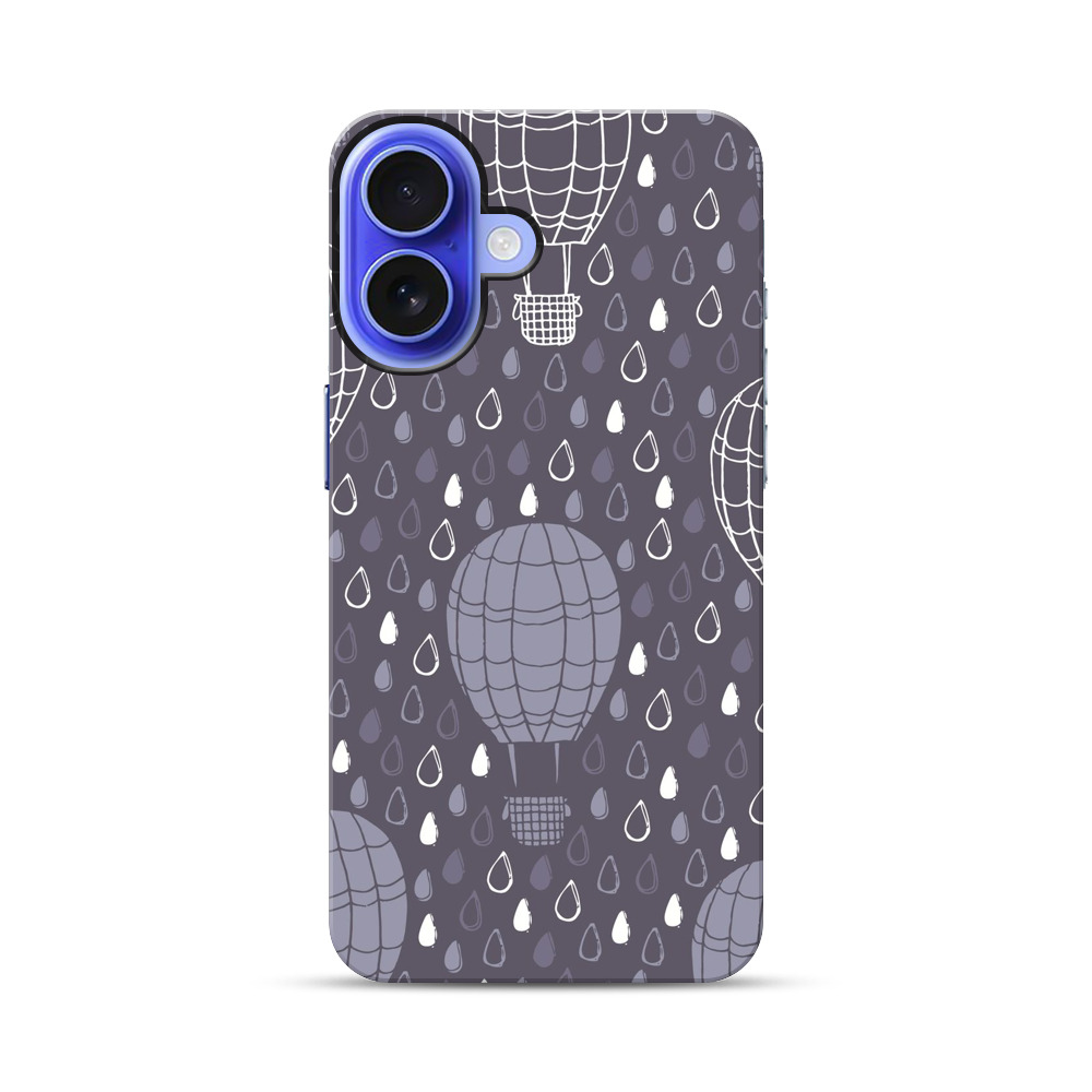 気球と雨の模様 iPhone 17オリジナル耐衝撃ケース