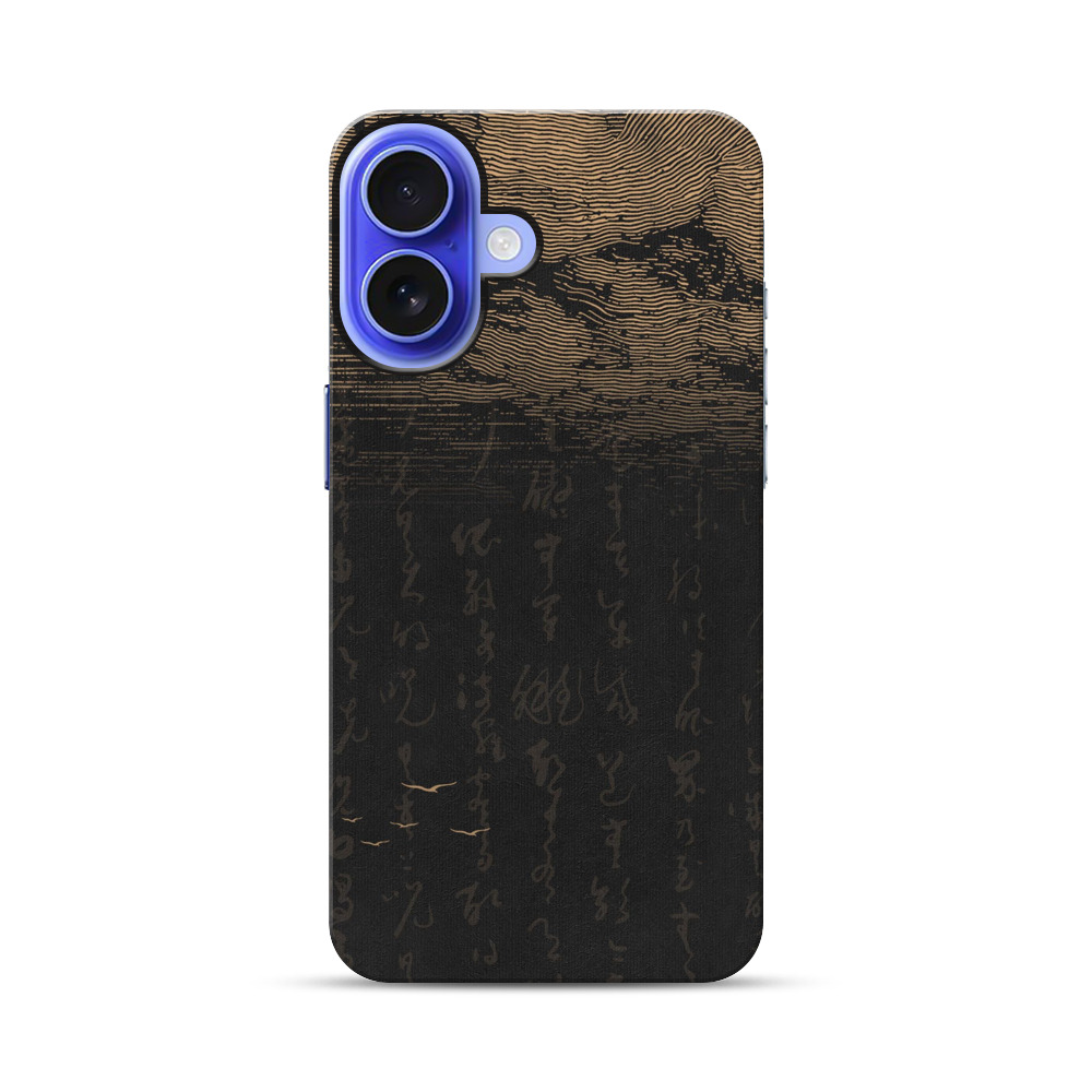 金色波模様和風背景 iPhone 17オリジナル耐衝撃ケース