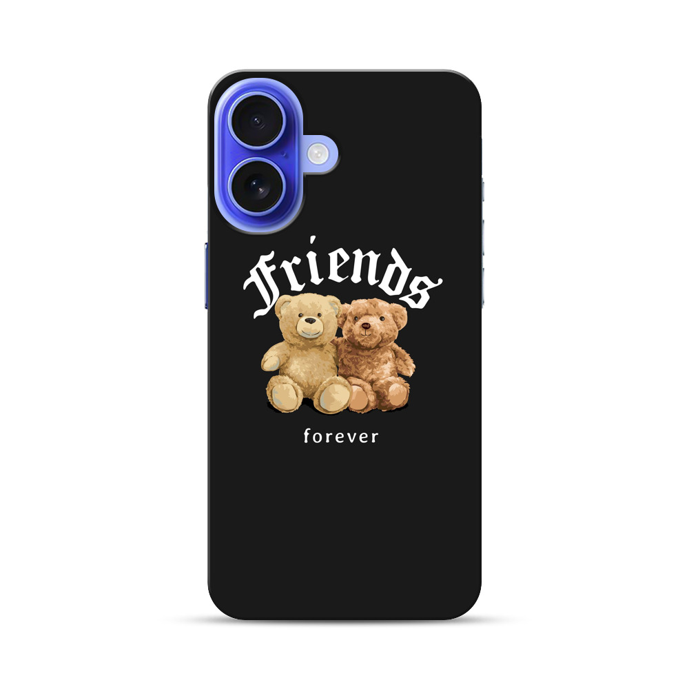 クマのぬいぐるみの友情 iPhone 17オリジナル耐衝撃ケース