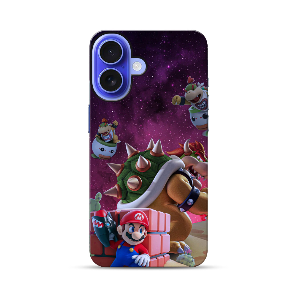 クッパとクッパJr. 星空 iPhone 17オリジナル耐衝撃ケース