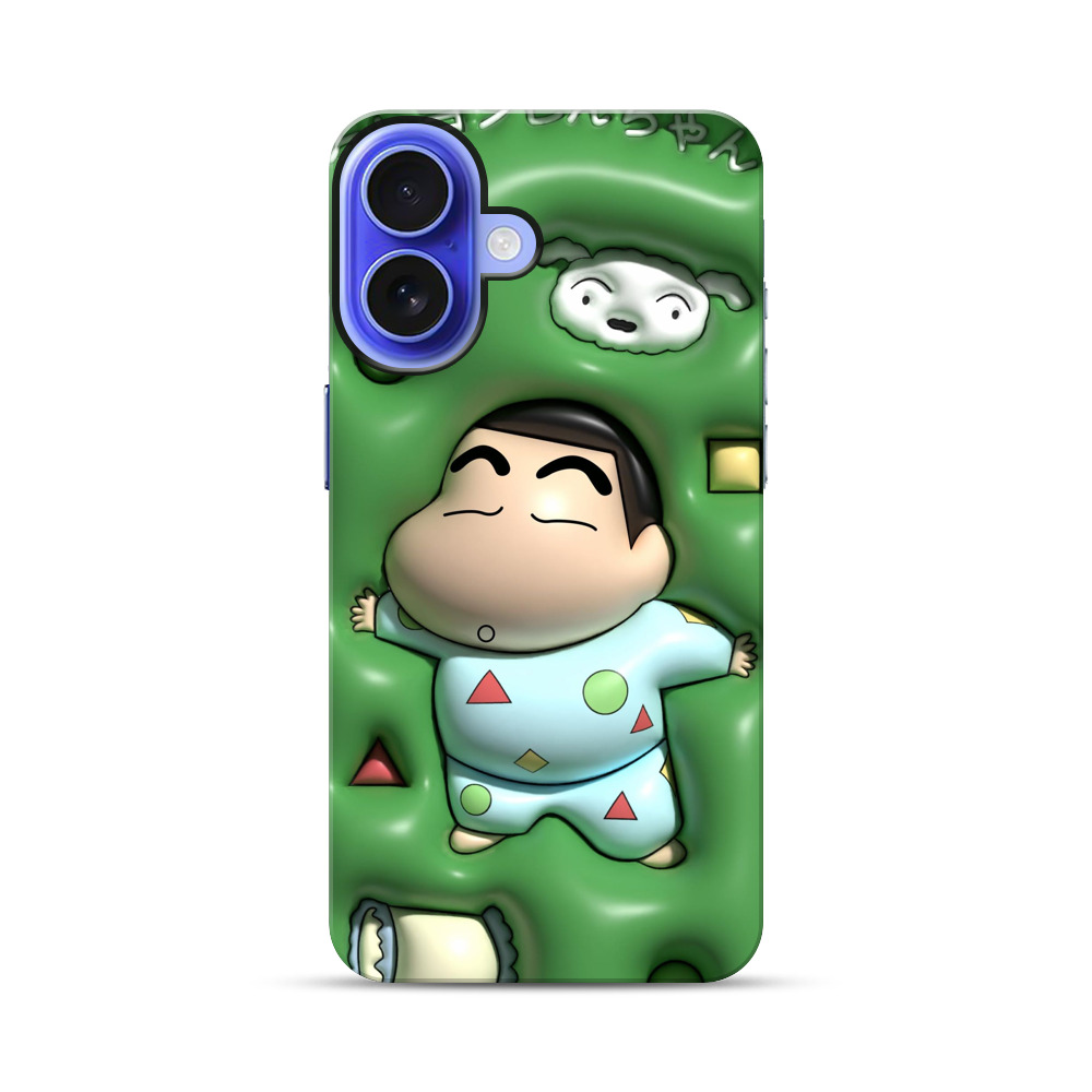 しんちゃん寝そべり iPhone 17オリジナル耐衝撃ケース