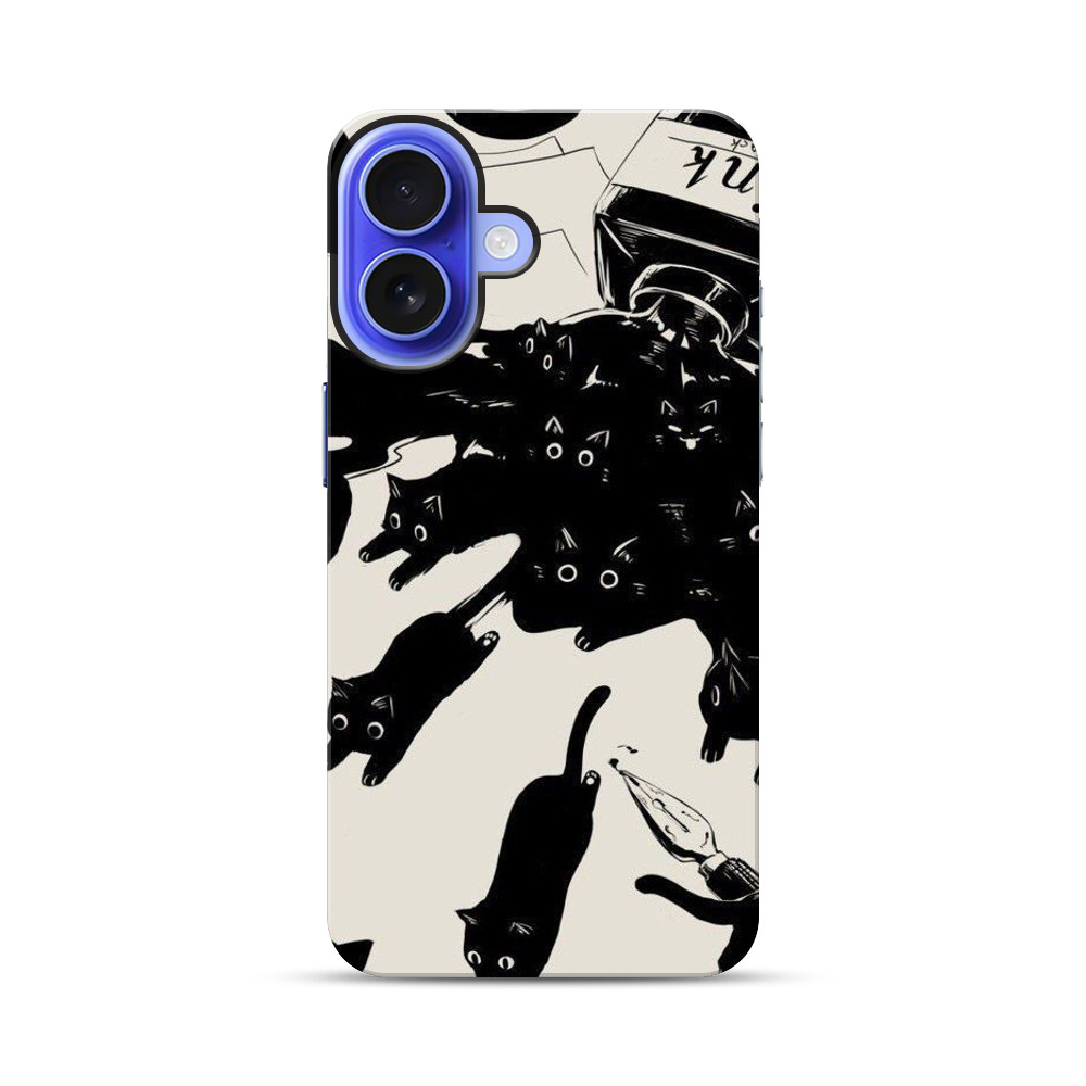 黒猫たちの集まり iPhone 17オリジナル耐衝撃ケース